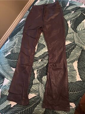 Pretty little thing faux brown leather pants